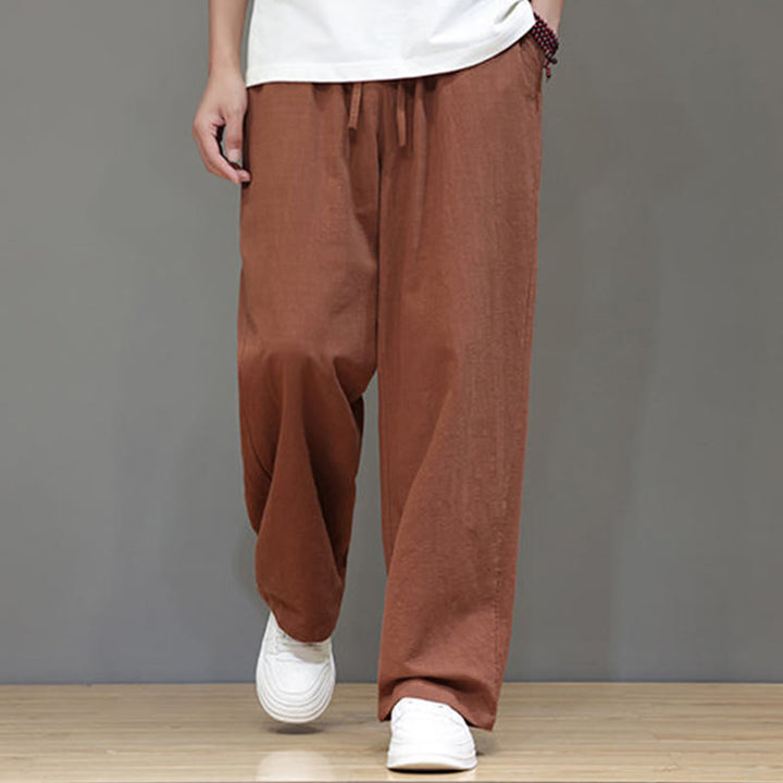 Buddha Stones Summer Men's Straight Leg Pants With Pockets - image 44