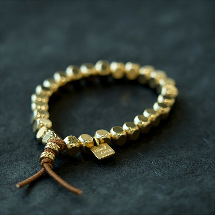 Buddha Stones Brass Copper String Good Luck Self Care Bracelet - image 10