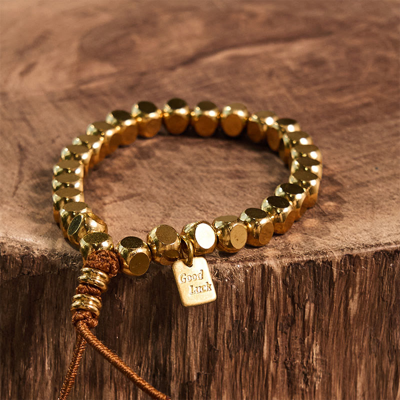 Buddha Stones Brass Copper String Good Luck Self Care Bracelet - image 12