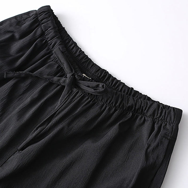 Buddha Stones 2Pcs Tang Suit Traditional Frog-Button Men's Long Sleeve Shirt Pants Clothing Set - image 11