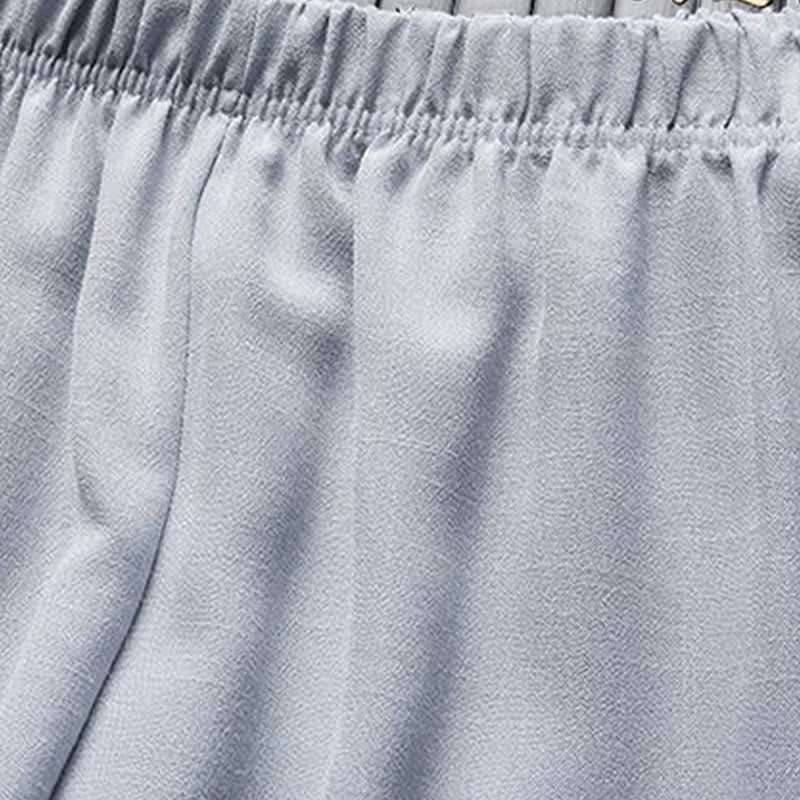 Buddha Stones 2Pcs Tang Suit Plain Color Frog-Button Men's Long Sleeve Shirt Pants Set - image 14