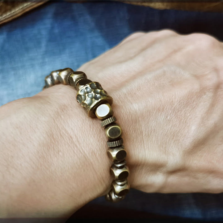 Buddha Stones Copper Meteorite Pattern Balance Bracelet - image 3