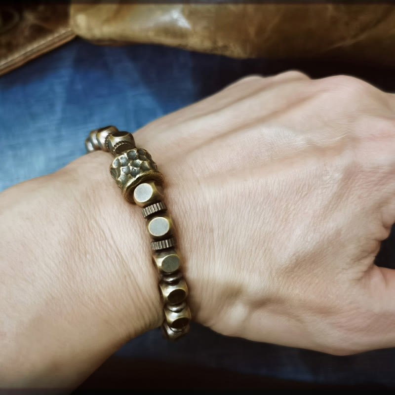 Buddha Stones Copper Meteorite Pattern Balance Bracelet - image 7