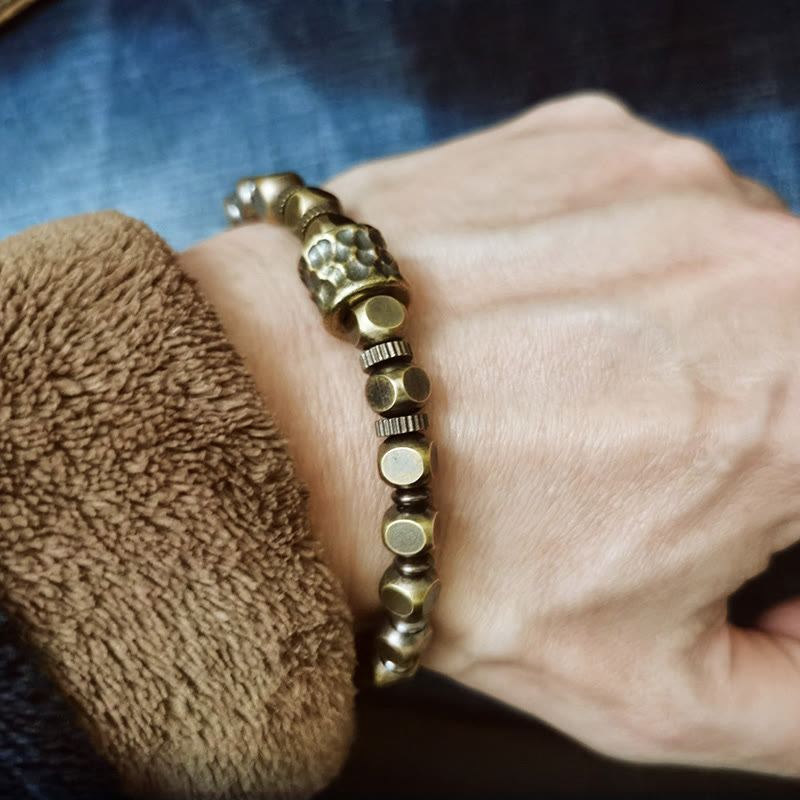 Buddha Stones Copper Meteorite Pattern Balance Bracelet - image 8