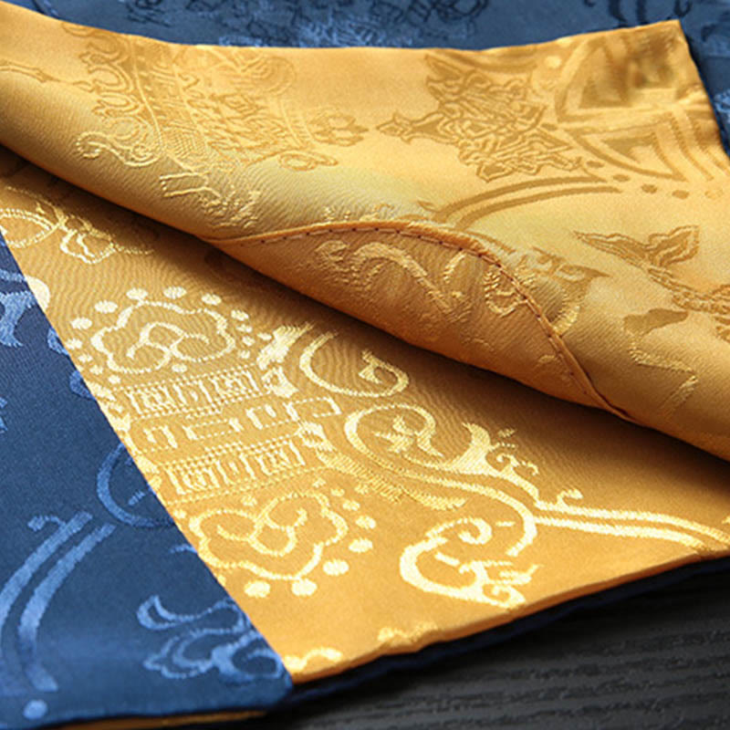 Buddha Stones Men's Frog-Button Tang Suit Koi Fish Pattern Long Sleeve Jacket Shirt With Pockets - image 8