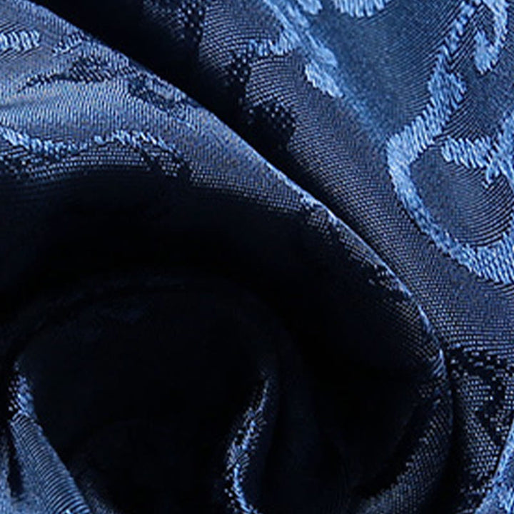 Buddha Stones Men's Frog-Button Tang Suit Koi Fish Pattern Long Sleeve Jacket Shirt With Pockets - image 9