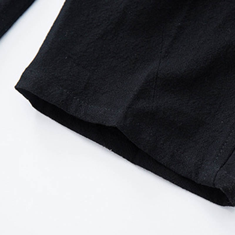 Buddha Stones 2Pcs Men's Tang Suit Jacquard Vine Pattern Frog-Button Cotton Long Sleeve Shirt Pants Set - image 13