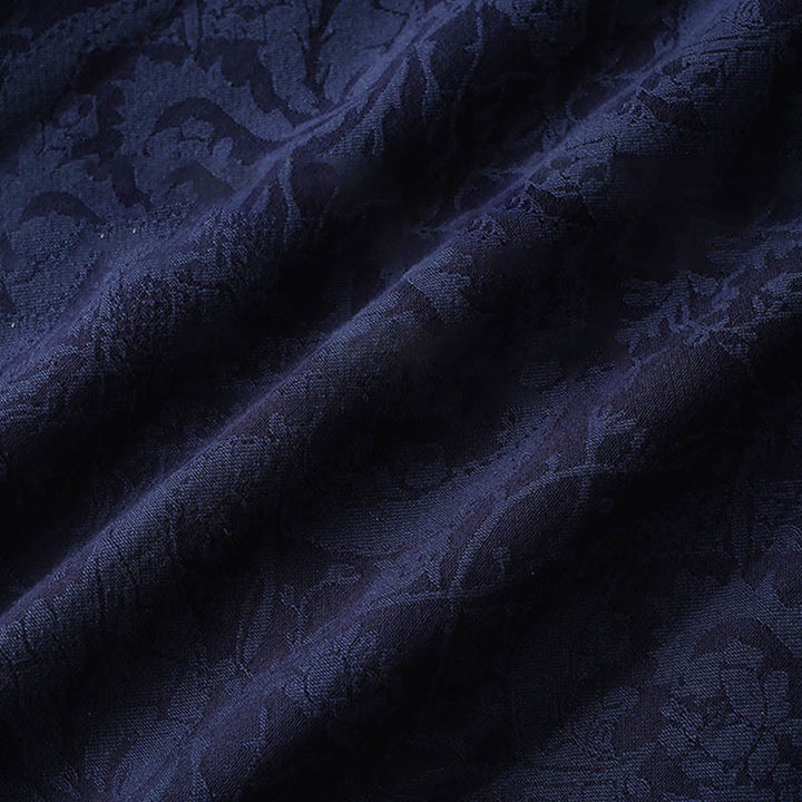 Buddha Stones 2Pcs Men's Tang Suit Jacquard Vine Pattern Frog-Button Cotton Long Sleeve Shirt Pants Set - image 8