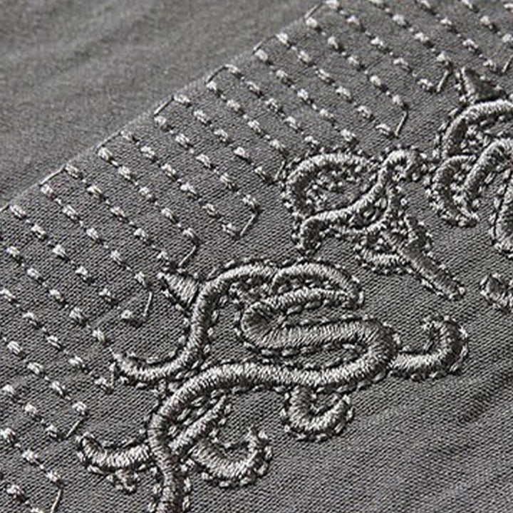 Buddha Stones 2Pcs Plain Tang Suit Men's Frog-Button Long Sleeve Shirt Pants Set - image 6