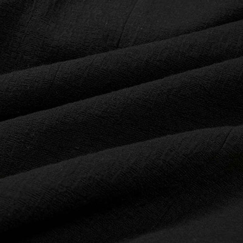 Buddha Stones Fall Simple Cotton Men's Long Sleeve Mid-length Coat Clothing - image 10