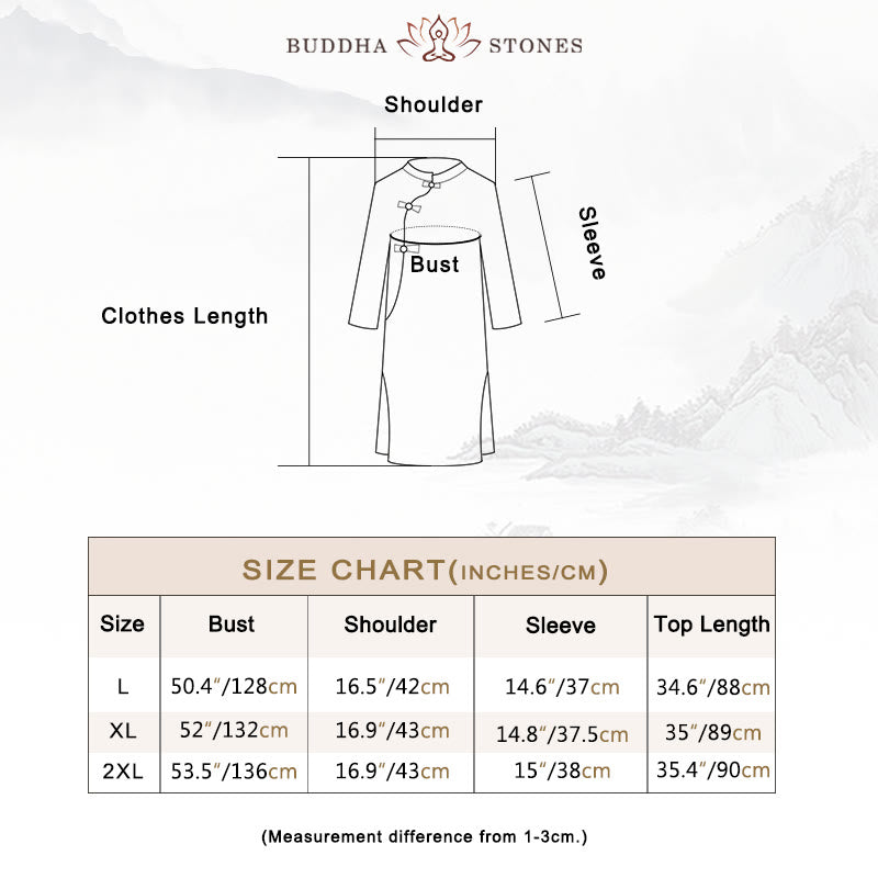 Buddha Stones 2Pcs Plain Design Zen Tai Chi Meditation Clothing Cotton Linen Top Pants Women's Set - image 5