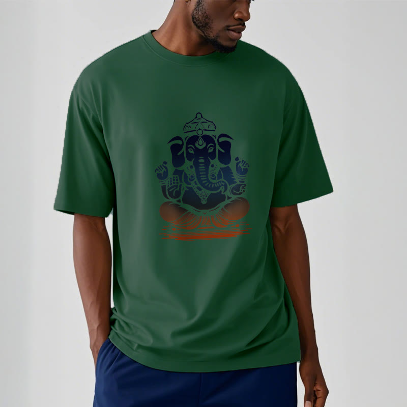 Buddha Stones Meditating Ganesh Elephant Pattern Tee T-shirt - image 11