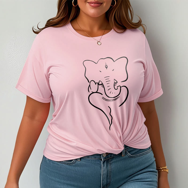 Buddha Stones Ganesh Elephant Sketch Pattern Tee T-shirt - image 13
