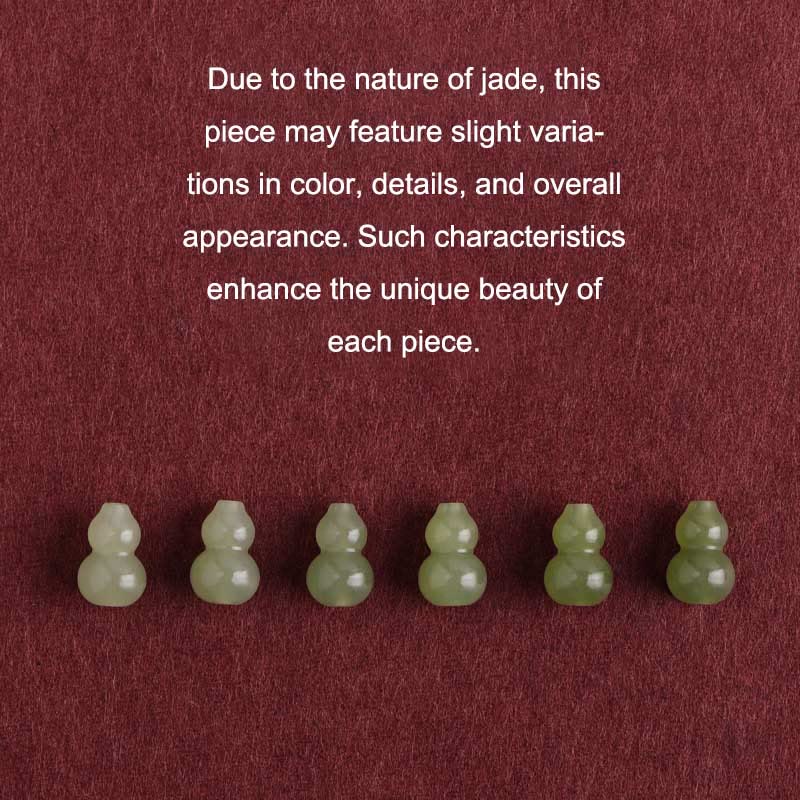 Buddha Stones Natural Hetian Jade Gourd Protection Luck Braided Bracelet Anklet - image 4