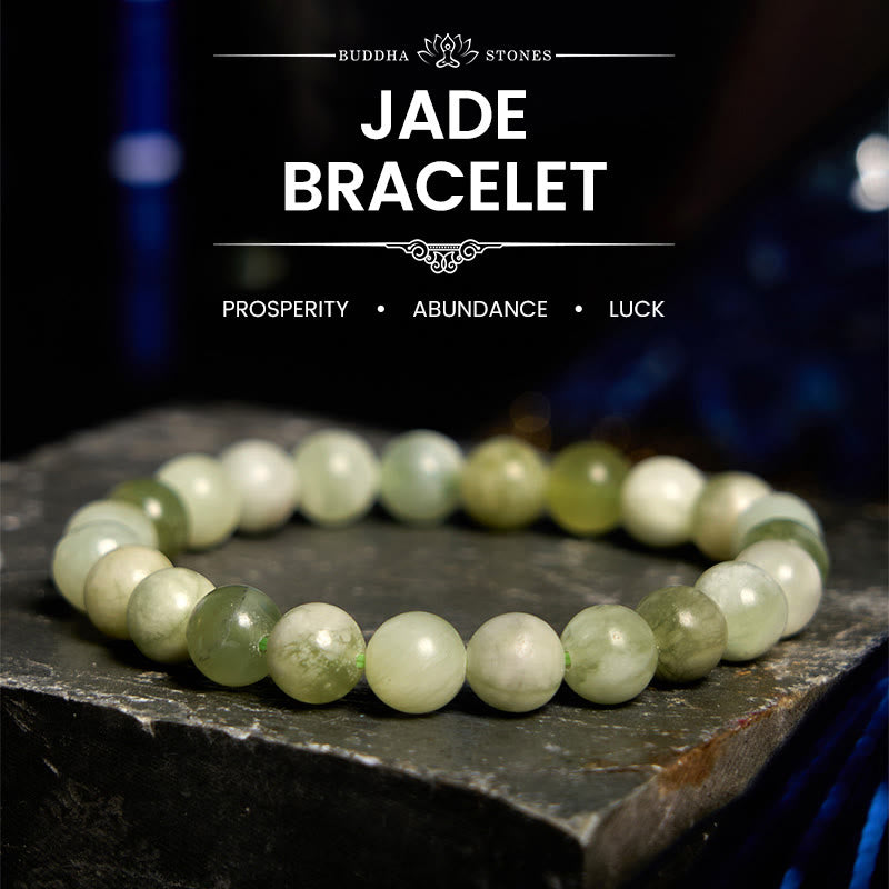 Buddha Stones Jade Abundance Bracelet - Jade(Wrist Circumference: 14-16cm) - 8mm - image 0