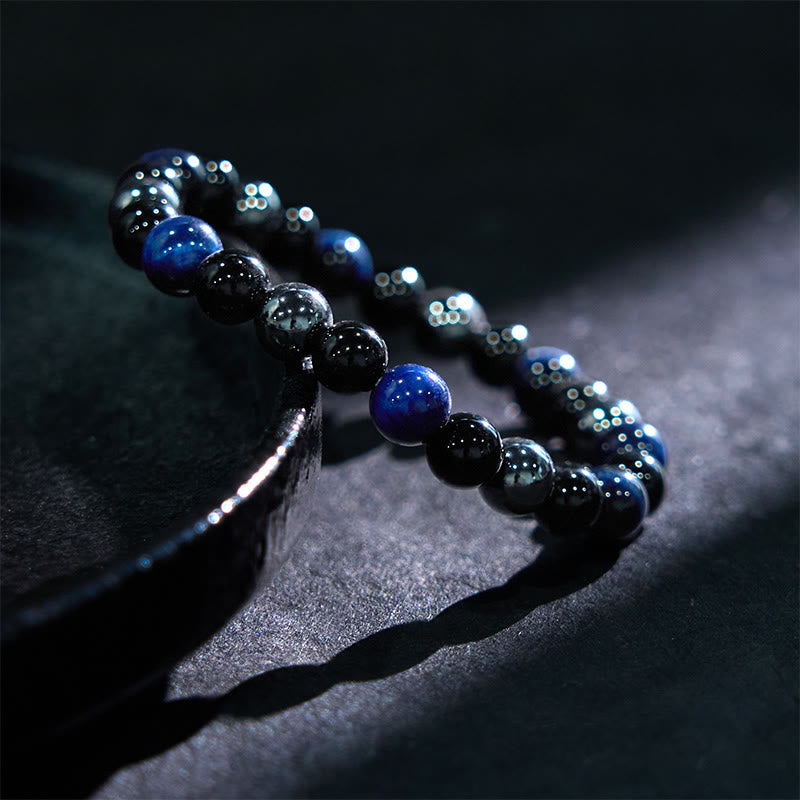 Buddha Stones Natural Tiger's Eye Obsidian Hematite Positive Powerful Bracelet - image 17