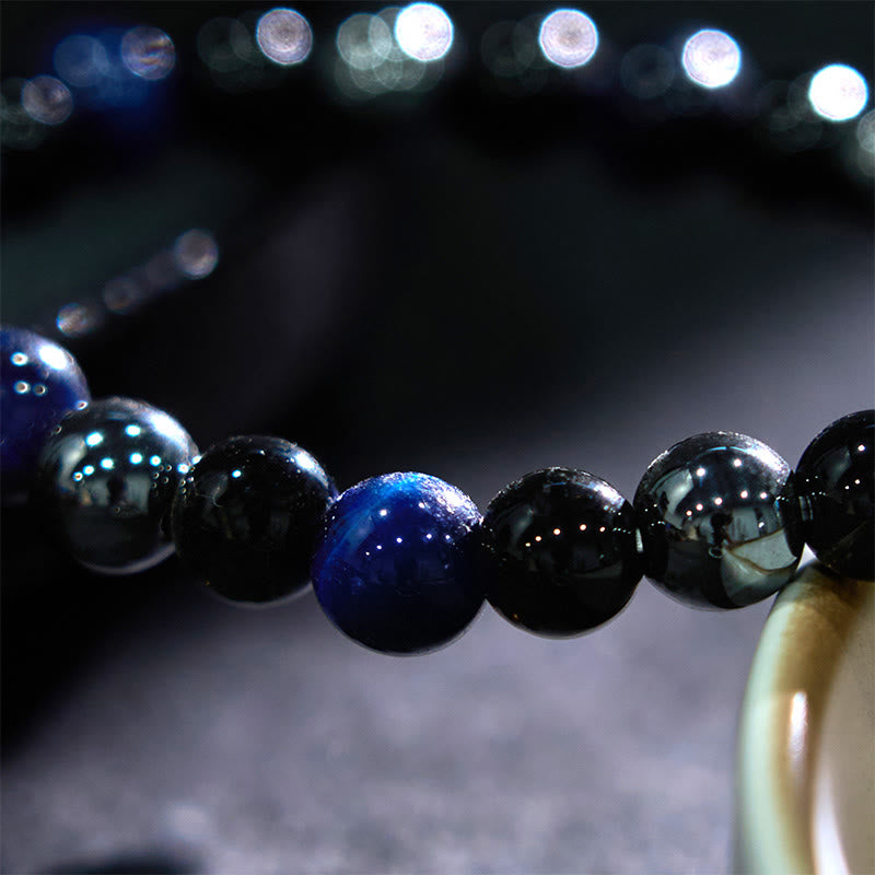 Buddha Stones Natural Tiger's Eye Obsidian Hematite Positive Powerful Bracelet - image 25