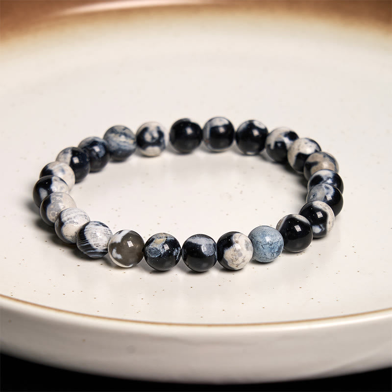 Buddha Stones Orca Agate Protection Bracelet - image 9