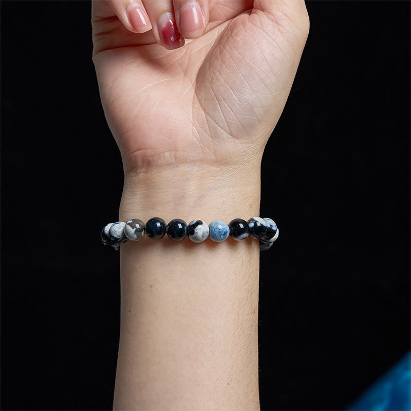 Buddha Stones Orca Agate Protection Bracelet - image 4