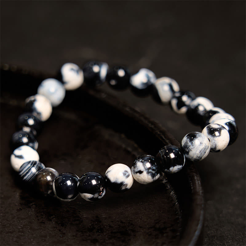 Buddha Stones Orca Agate Protection Bracelet - image 2