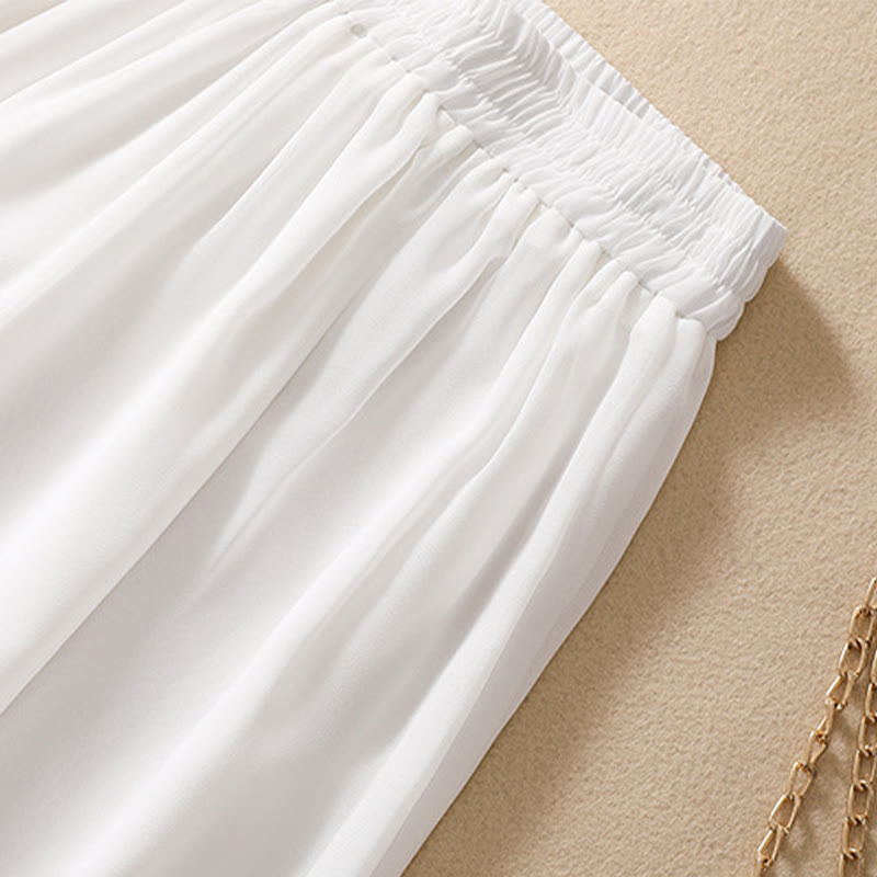 Buddha Stones Women's Flower Embroidery Frog-Button Shirt Dress Wide Leg Pants - image 18