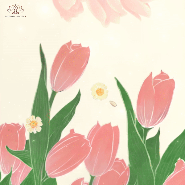 Buddha Stones Pink Tulip Flower Print Gym Fitness Leggings Women's Yoga Pants - image 1