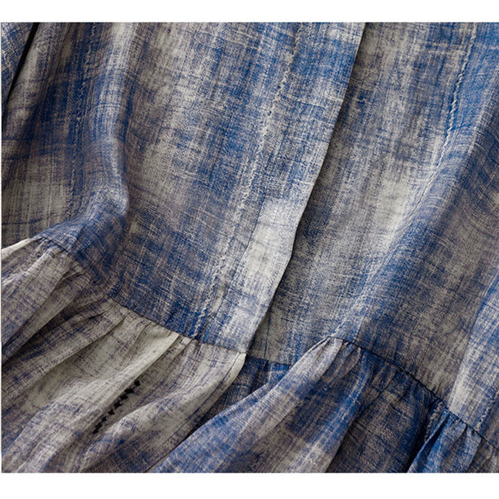 Buddha Stones Tie-Dye Button Long Sleeve Cotton Shirt - image 9