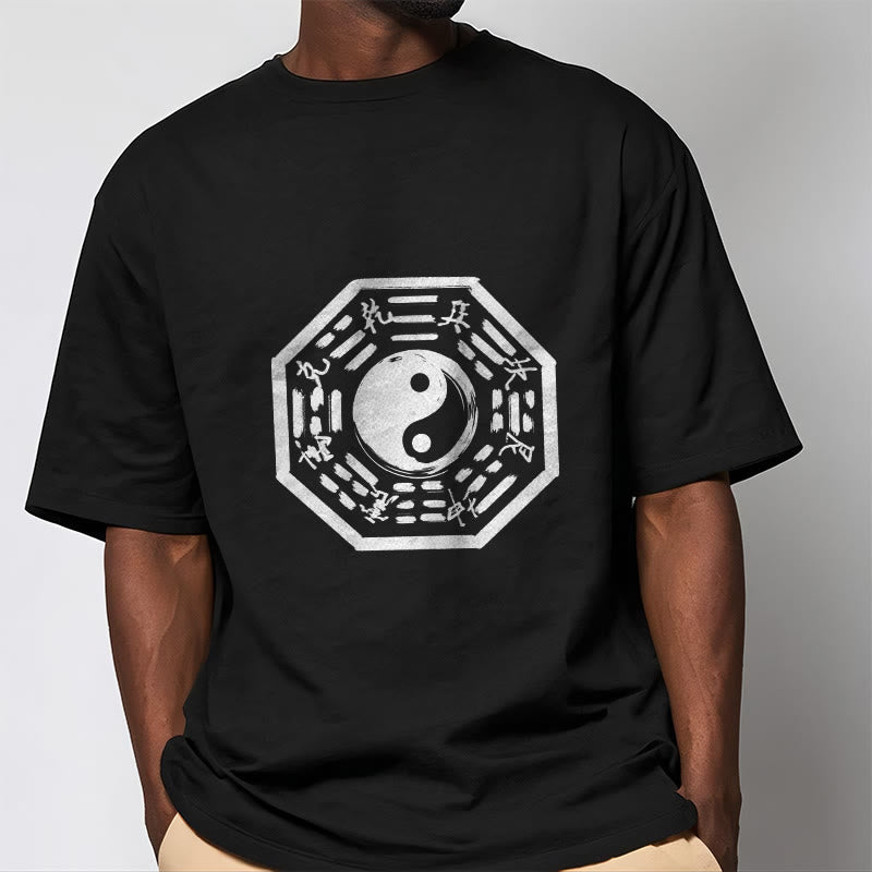 Buddha Stones Ba Gua Pattern Cotton Tee T-shirt - image 2