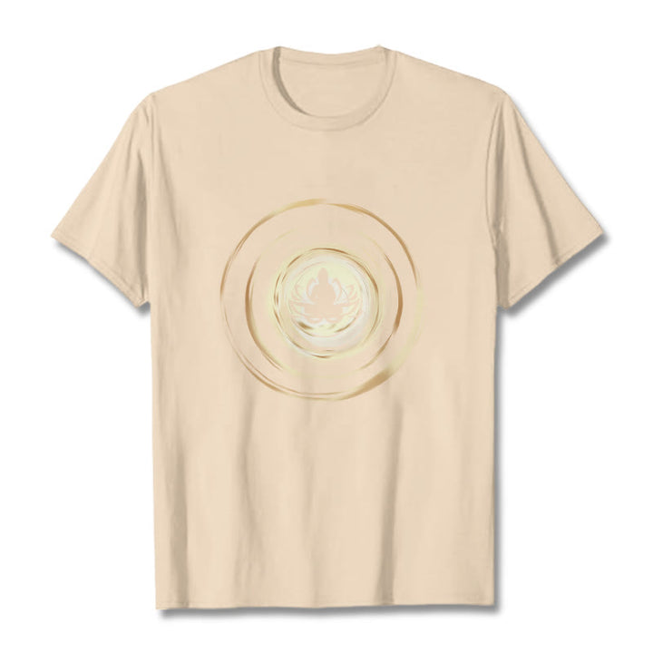Buddha Stones Meditating Buddha Lotus Pattern Tee T-shirt - Bisque - 2XL - image 8