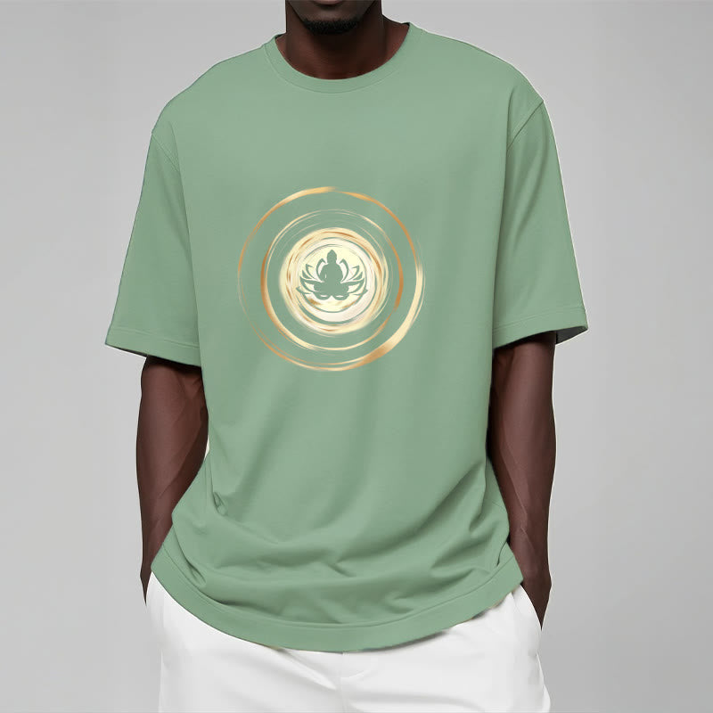 Buddha Stones Meditating Buddha Lotus Pattern Tee T-shirt - image 15
