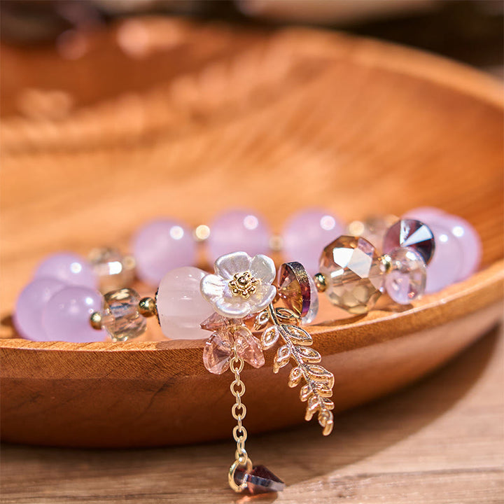 Buddha Stones Blue Crystal Amethyst Sun Stone Green Aventurine Healing Bracelet - image 11