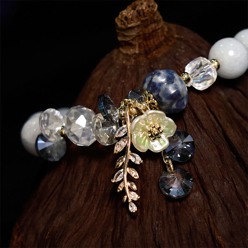Buddha Stones Blue Crystal Amethyst Sun Stone Green Aventurine Healing Bracelet - image 17