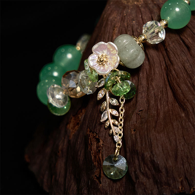 Buddha Stones Blue Crystal Amethyst Sun Stone Green Aventurine Healing Bracelet - image 36
