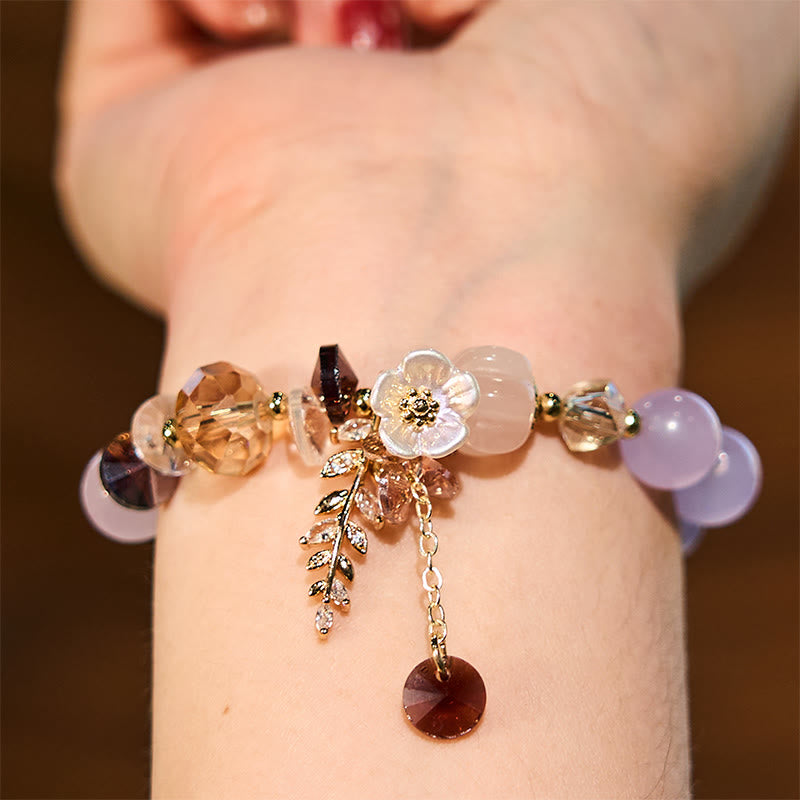 Buddha Stones Blue Crystal Amethyst Sun Stone Green Aventurine Healing Bracelet - image 26