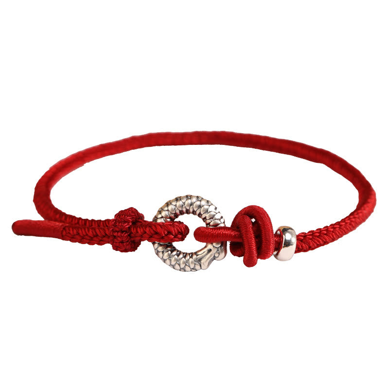 Buddha Stones 999 Sterling Silver Year Of The Dragon Peace Buckle Luck Bracelet - image 22