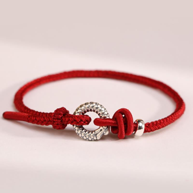 Buddha Stones 999 Sterling Silver Year Of The Dragon Peace Buckle Luck Bracelet - image 21