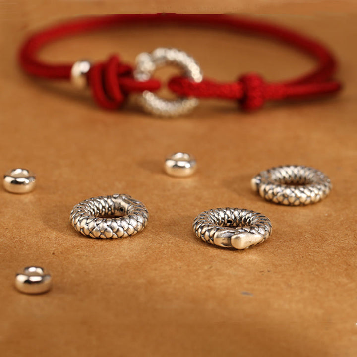 Buddha Stones 999 Sterling Silver Year Of The Dragon Peace Buckle Luck Bracelet - image 15