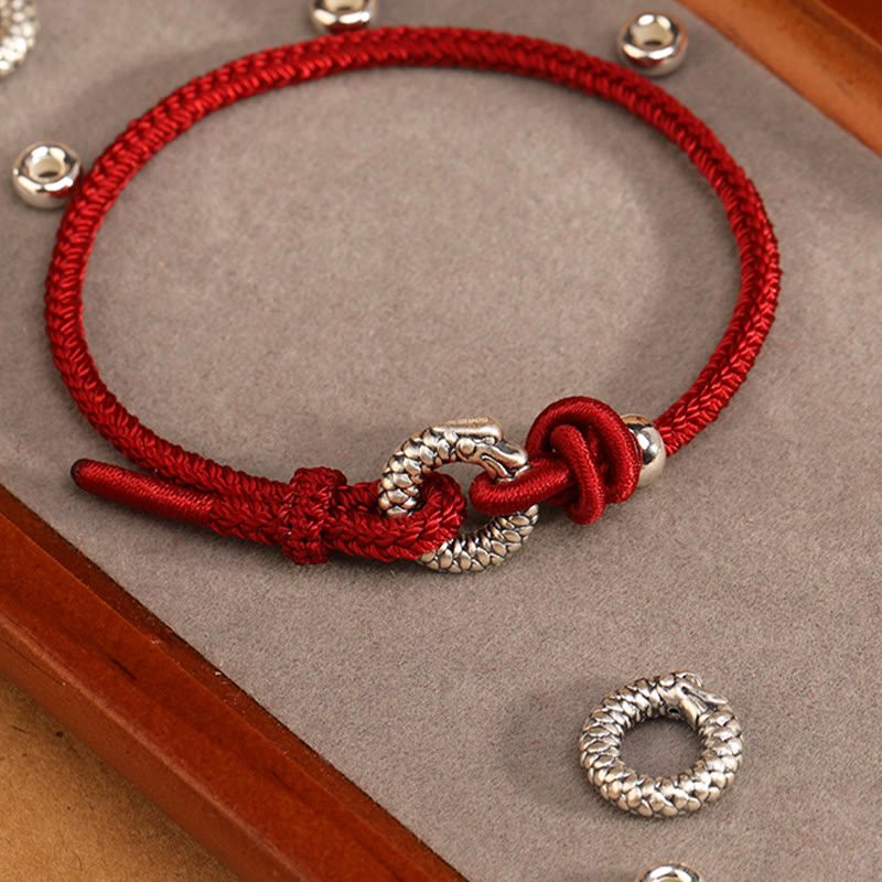 Buddha Stones 999 Sterling Silver Year Of The Dragon Peace Buckle Luck Bracelet - image 20