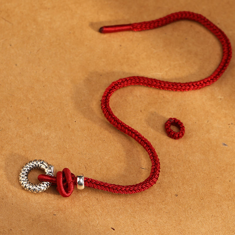 Buddha Stones 999 Sterling Silver Year Of The Dragon Peace Buckle Luck Bracelet - image 3