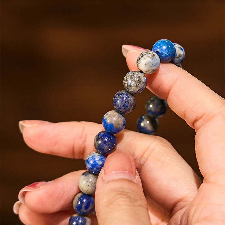 Buddha Stone Lazurite Lapis Lazuli Self Care Positive Bracelet - image 8