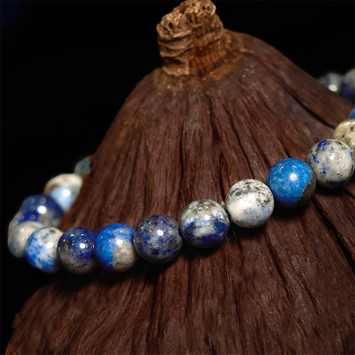 Buddha Stone Lazurite Lapis Lazuli Self Care Positive Bracelet - image 3