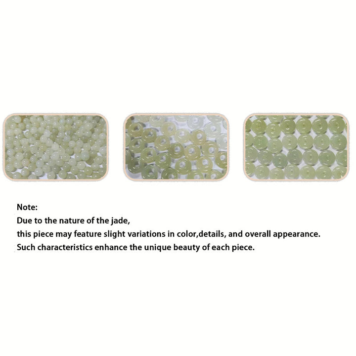 Buddha Stones 925 Sterling Silver Natural Hetian Jade Osmanthus Flowers Peace Buckle Zircon Luck Bracelet Necklace Pendant - image 11