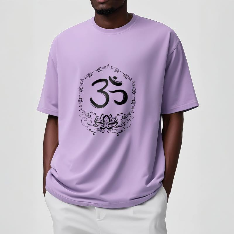 Buddha Stones OM Lotus Sketch Cotton Tee T-shirt - image 17