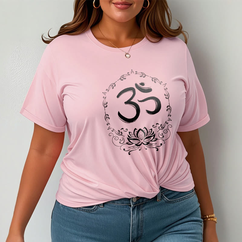 Buddha Stones OM Lotus Sketch Cotton Tee T-shirt - image 15