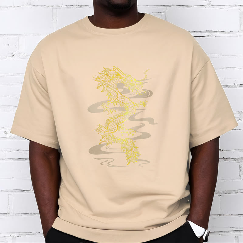 Buddha Stones Golden Dragon Cotton Tee T-shirt - image 13