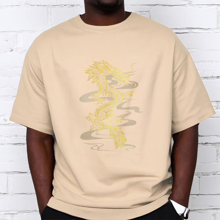 Buddha Stones Golden Dragon Cotton Tee T-shirt - image 13