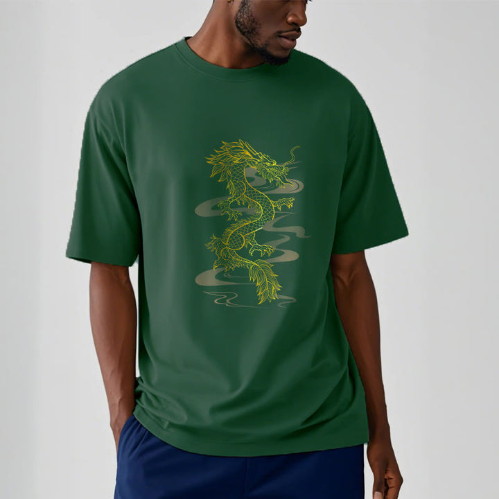 Buddha Stones Golden Dragon Cotton Tee T-shirt - image 10
