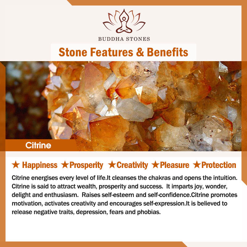 Buddha Stones Natural Citrine Pink Crystal Beads Pleasure Creativity Double Layer Bracelet - image 4