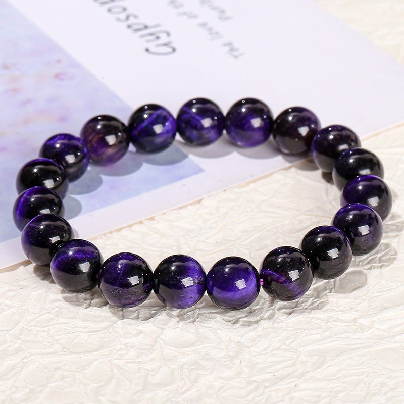 Buddha Stones Purple Tiger Eye Creativity Bracelet - image 6