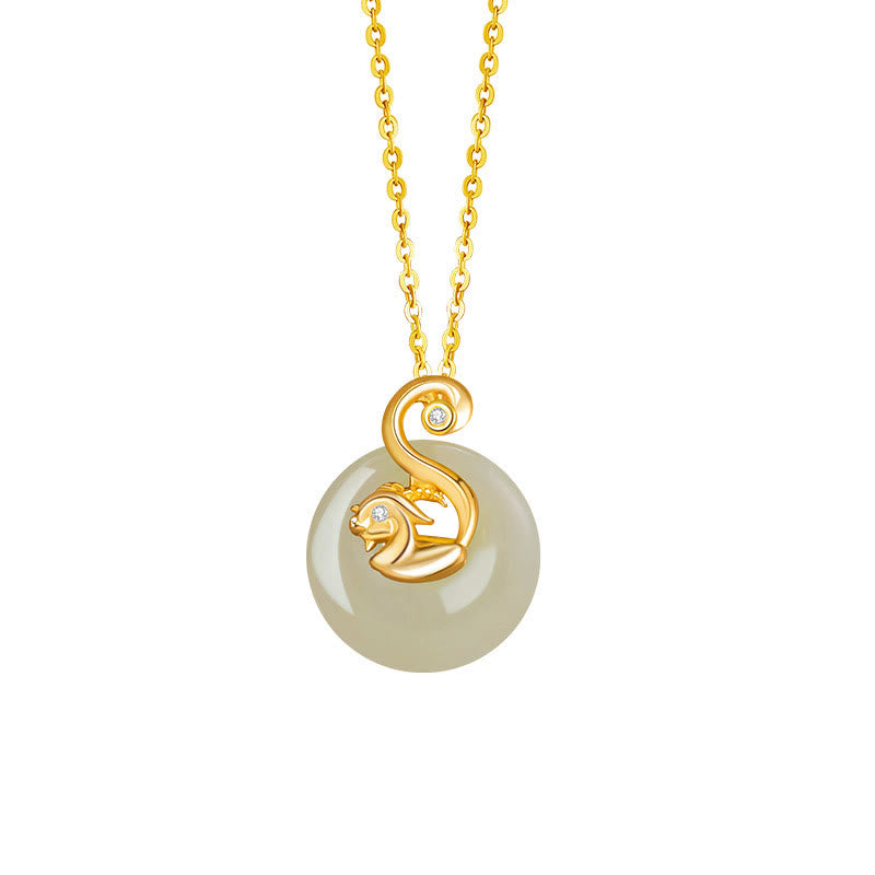 Buddha Stones Chinese Zodiac Hetian Jade 925 Sterling Silver Abundance Necklace Pendant - Hetian Jade 925 Sterling Silver-Goat - image 24